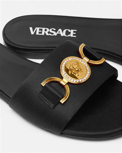 sandália versace original|versace medusa flats sandals women.